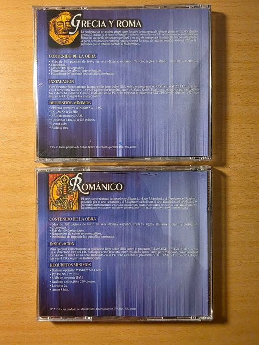 2 CD-ROMs da "Historia Universal del Arte"