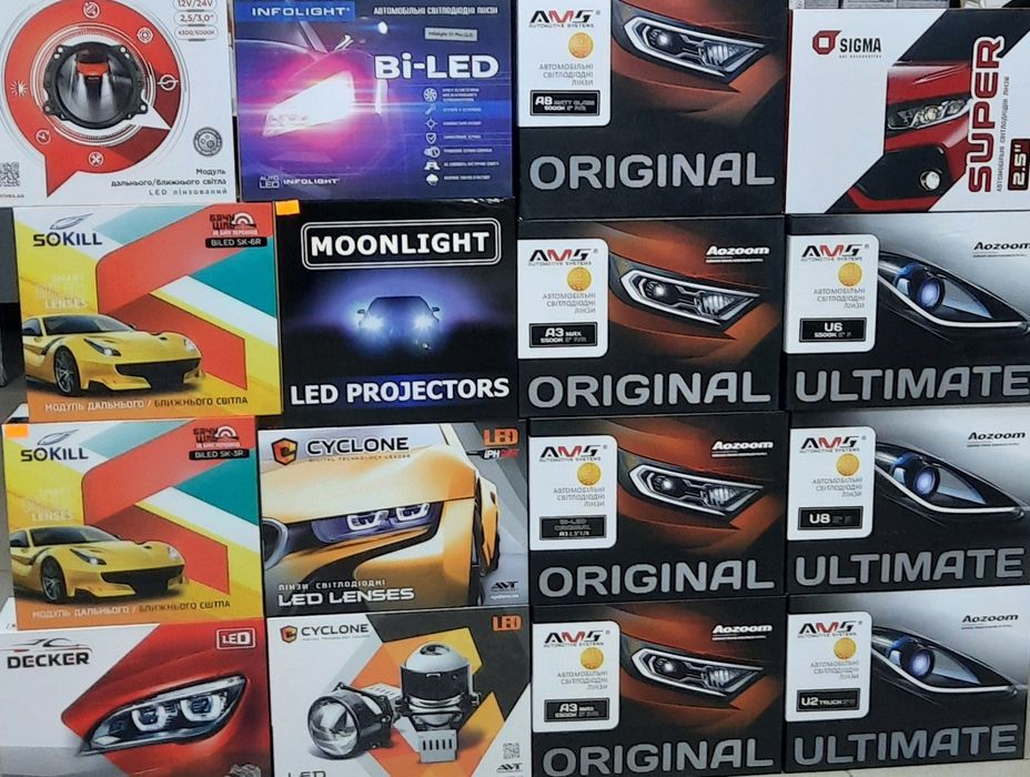 Бі лед Bi Led лінзи в фару AMS/Sigma/Cyclone/Drivex/Decker 12- 24V