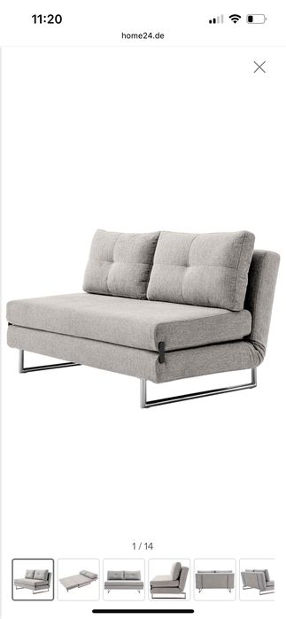 Sofá cama cinzento 2 lugares