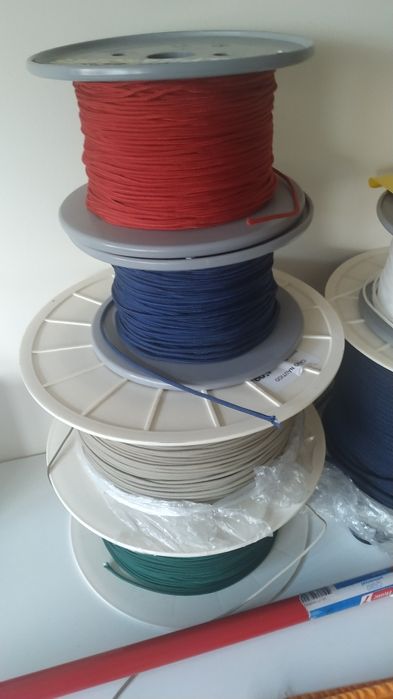 7 rolos(380m) Cabos náuticas várias cores
