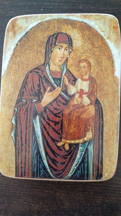 Obraz matki Bożej na drewnie