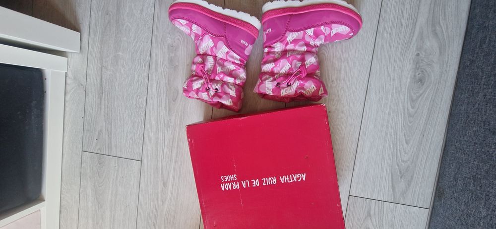 Śniegowce, kozaki, prada 29 różowe ciepłe