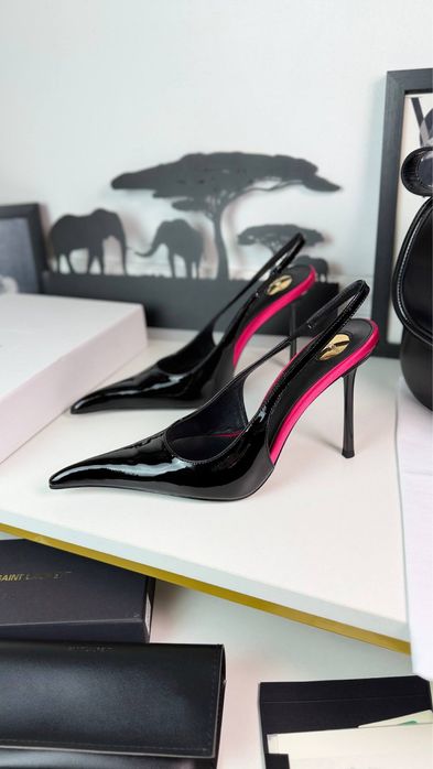 Туфлі  YSL чорний лак
