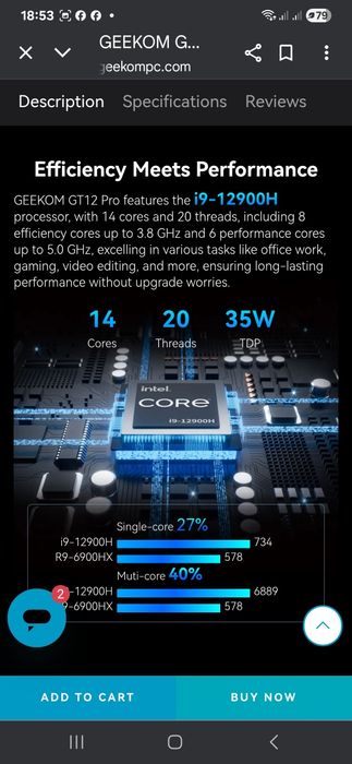 GEEKOM GT12 Pro Mini PC 12th Gen Intel® Core™ i9 новий компютер ПК