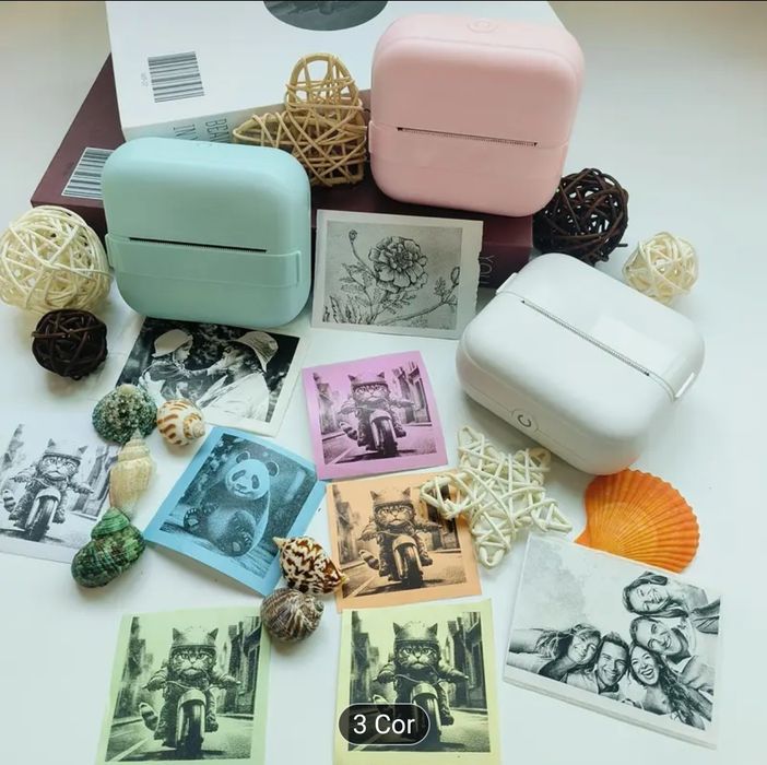 Impressora a bateria com 10 rolos de impressão