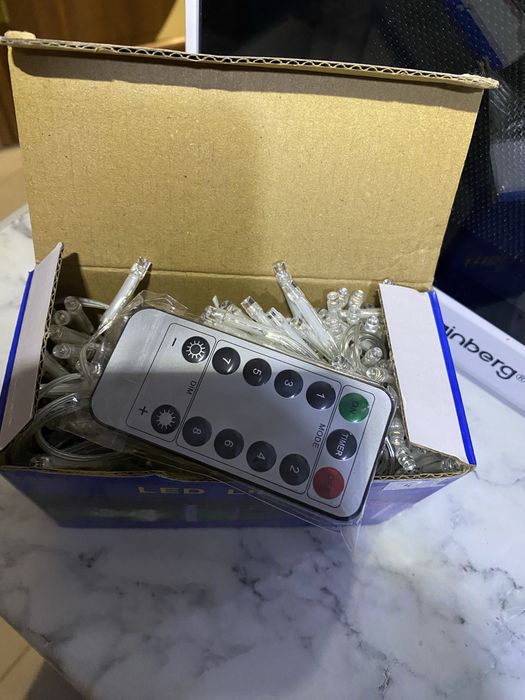 Гірлянда штора 3/2 синьо жовта