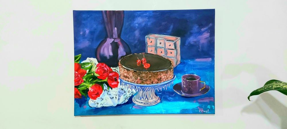 Картина "Тортик і кава"