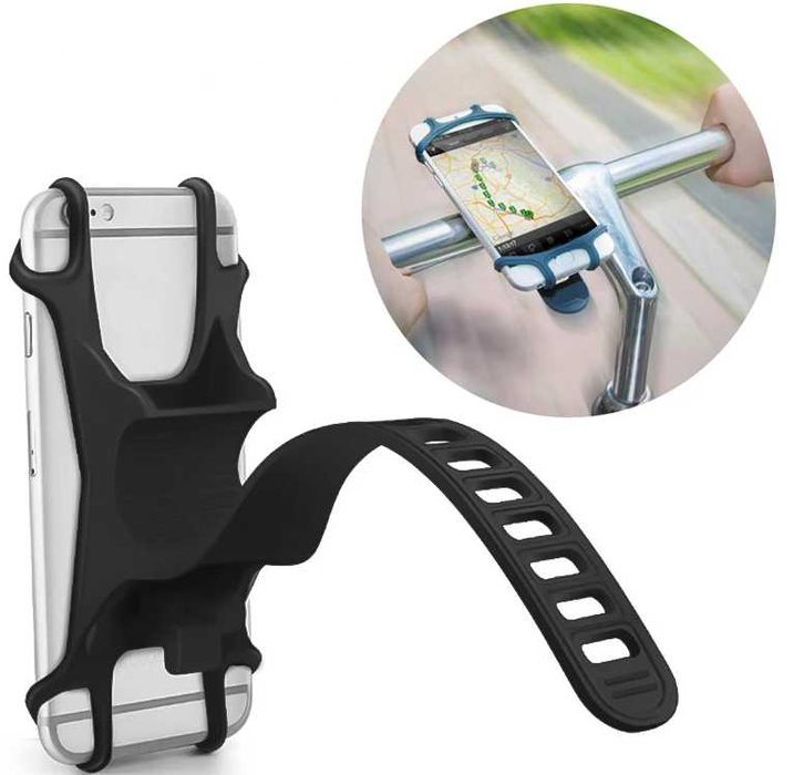 Silikonowy uchwyt na telefon rowerowy HOLDER guma off road quad hulaj