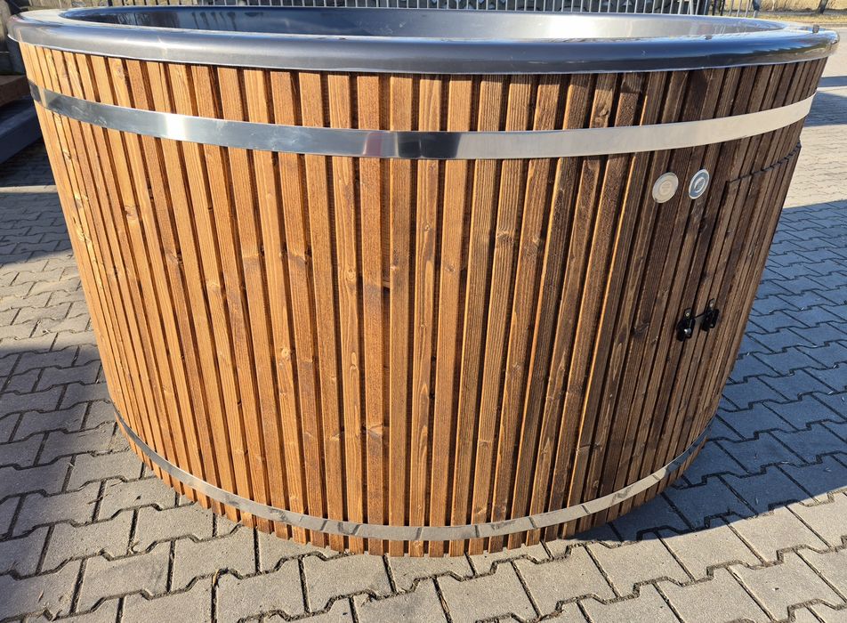 BALIA ogrodowa Premium 200cm, JACUZZI, led, piec zewnętrzny, HOT TUBE