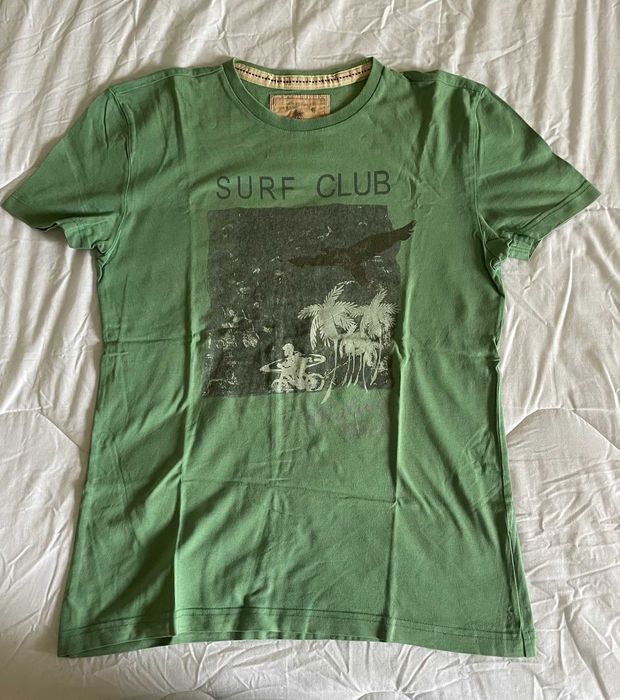T-shirt verde vintage surf homem S