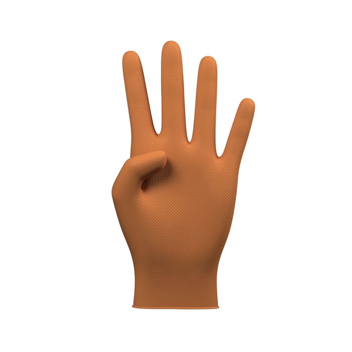 Luva de Nitrilo Extreme Grip Laranja