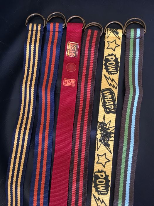 Lote de 6 cintos para crianças, tamanho 7-8 anos