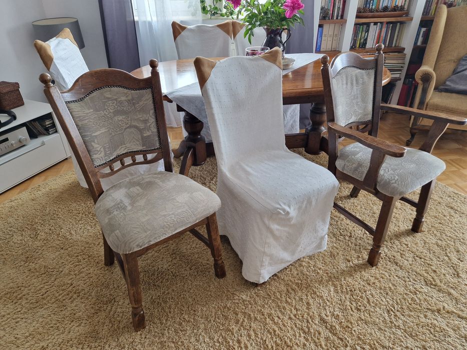 Krzesła holenderskie dębowe 6 szt.