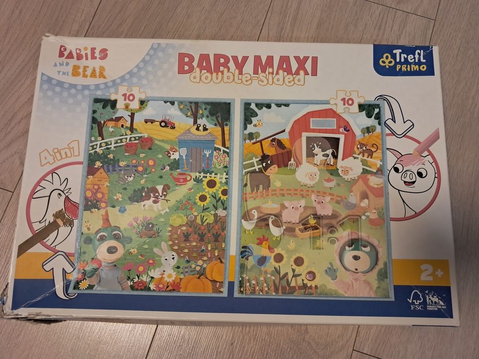 Пазли-розмальовка Trefl BABY MAXI: Ферма 10+10 шт