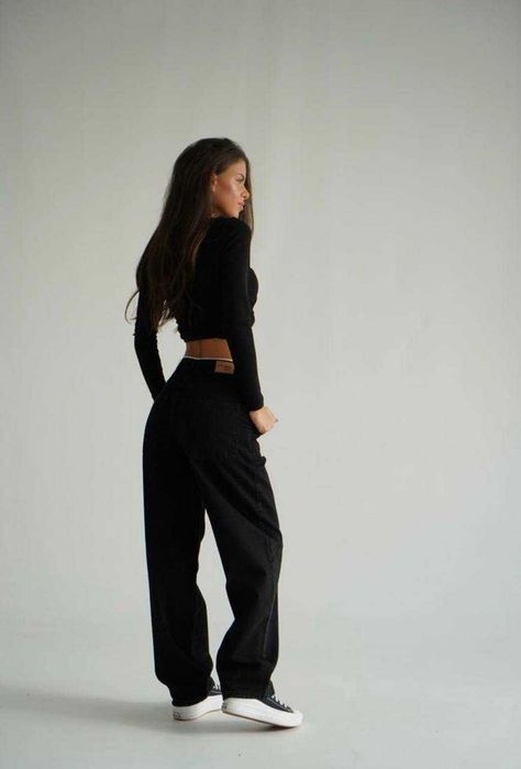 Джинси чорні скейтер, розмір 36, нові, vintage, y2k, streetwear, denim, skater fit, oversize, regular, unisex, retro, casual, baggy, trendy