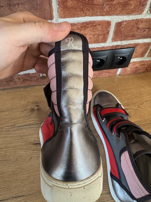 Raf Simons High Top basketball leder