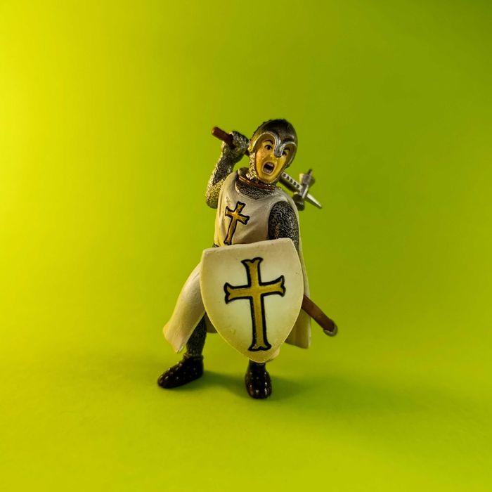 Schleich Rycerz figurka 2003 r 90 mm krzyżowiec, krzyżak FSH #1144