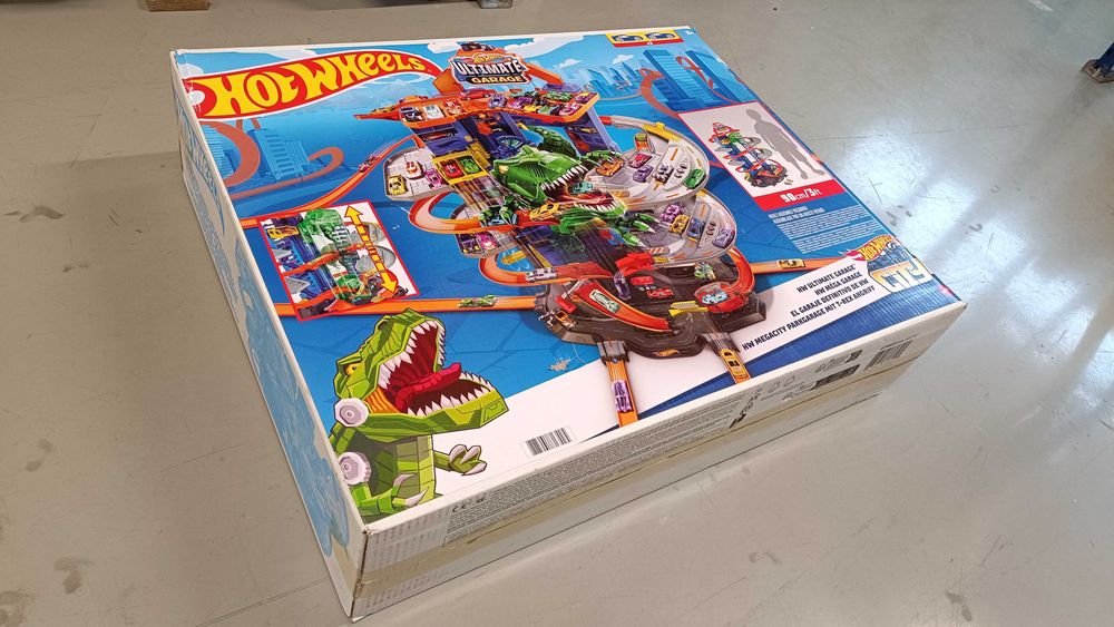 Kurier 0PLN,Nowy Hot Wheels City GJL14 Mega Garaż Atak Dinozaura T-Rex
