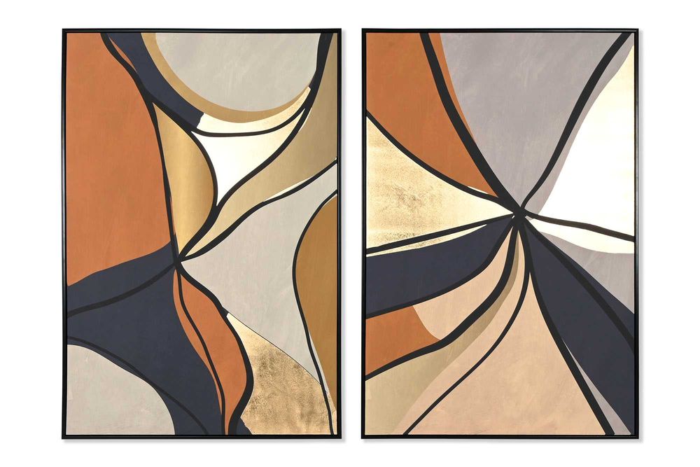 Quadros Abstractos Orange - 83x123cm By Arcoazul