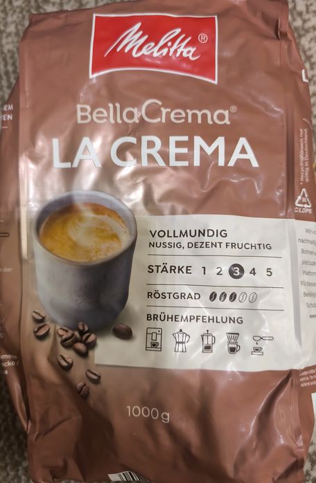 Кофе в зёрнах 1кг Melitta Bella La Crema