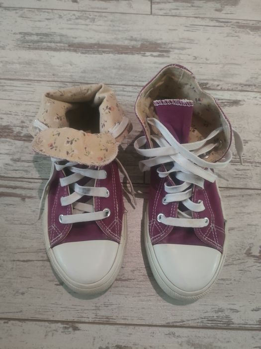 Fioletowe damskie trampki za kostkę 38
