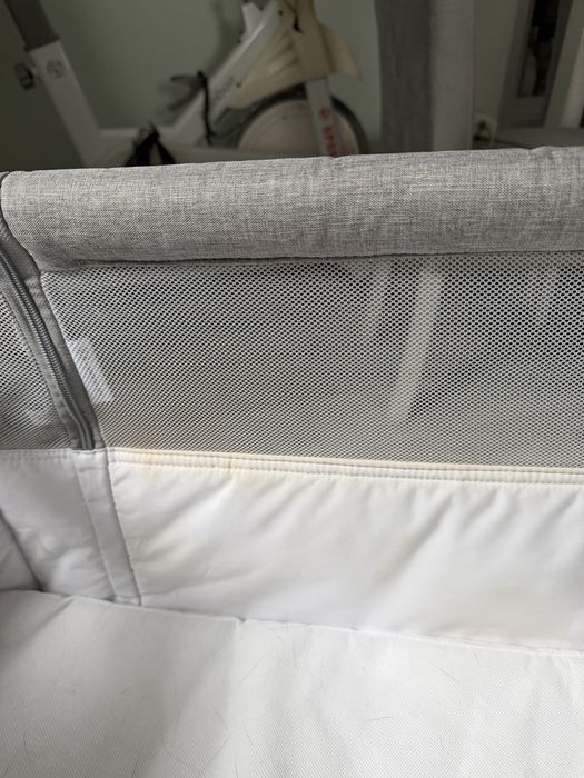 Kinderkraft Łóżeczko dostawne Neste AIR szare Dostawka