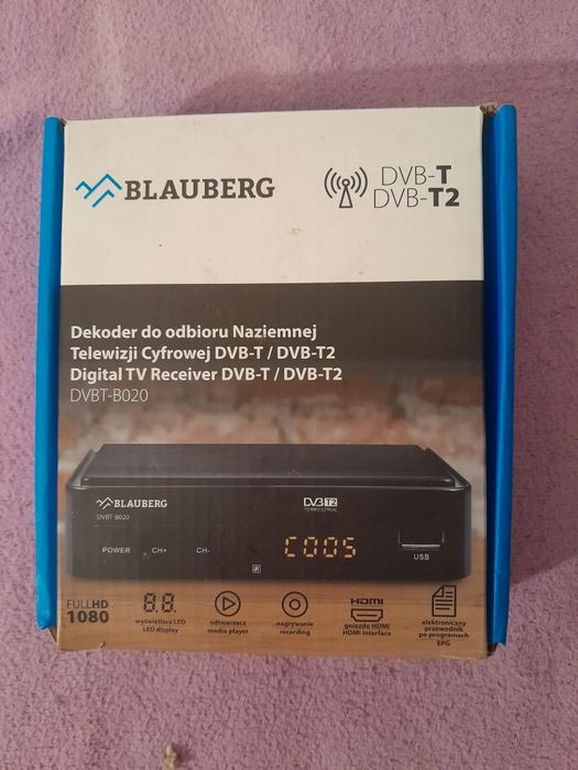 BLAUBERG DEKODER do Odbioru Naziemnej Telewizji Cyfrowej DVB-T/DVB-T