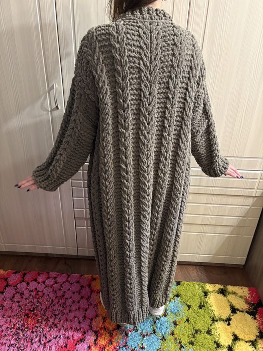 Максі кардиган handmade з Alize Puffy