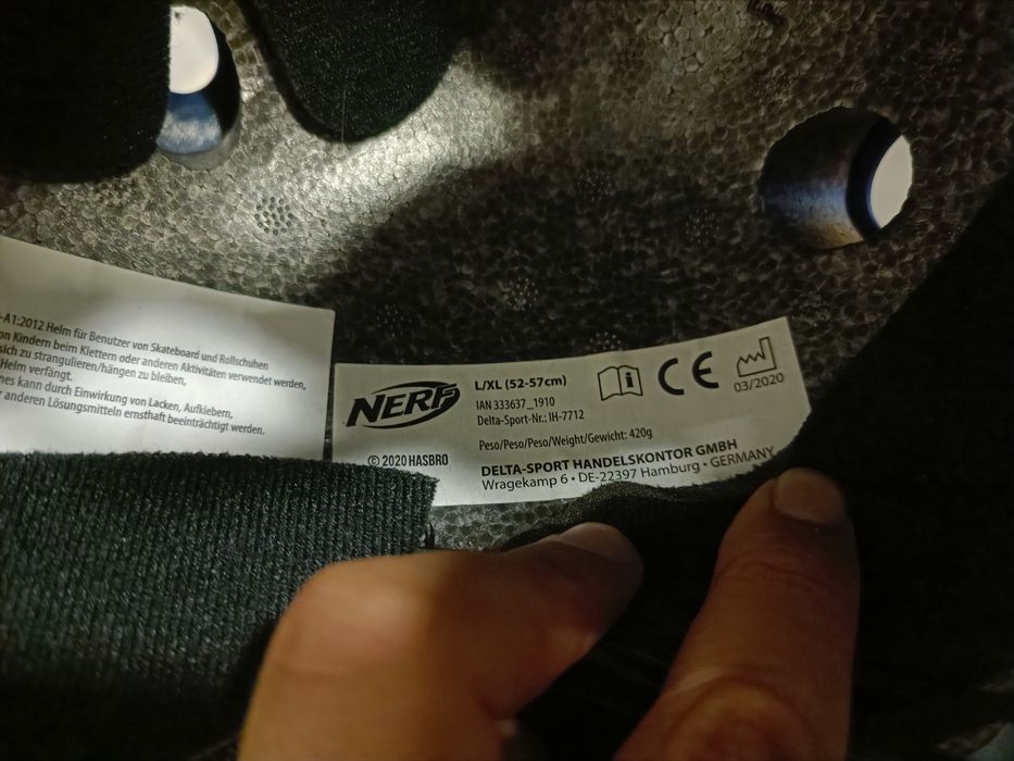 Capacete Nerf infantil - entrega em mãos