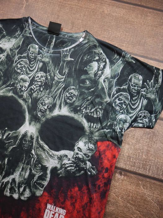 2015 The Walking Dead AMC grey tshirt tee koszulka z krótkim rękawem