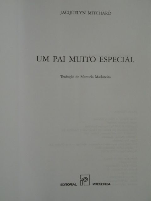 Um Pai Muito Especial de Jacquelyn Mitchard - 1ª Edição