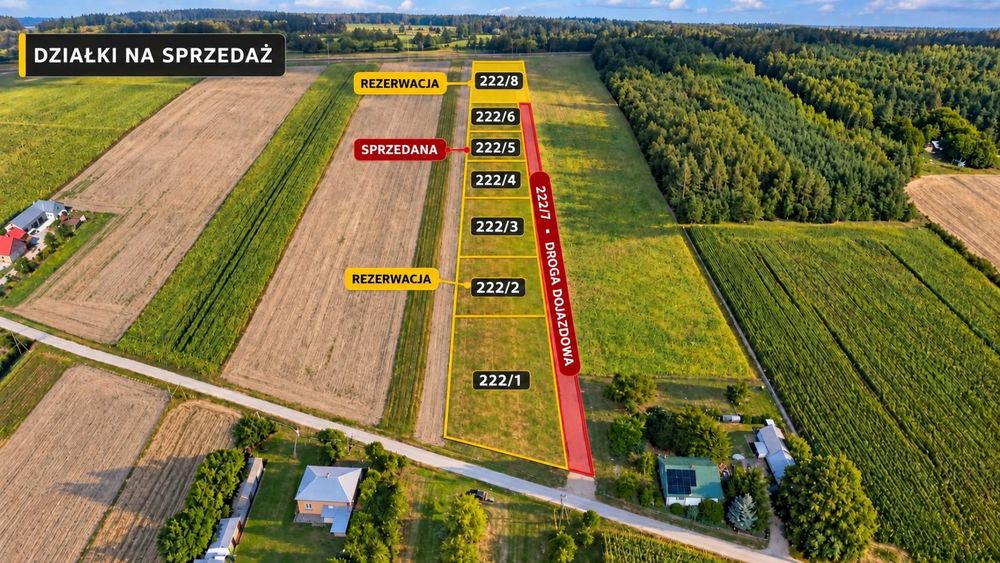 Działka budowlana w Dobrynce – 1300 m²  -25zł/m2 -bezterminowe WZ !