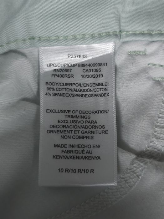 Dickies Skinny Stretch Twill Pants Mint Green Women's 10 R (approx. W3