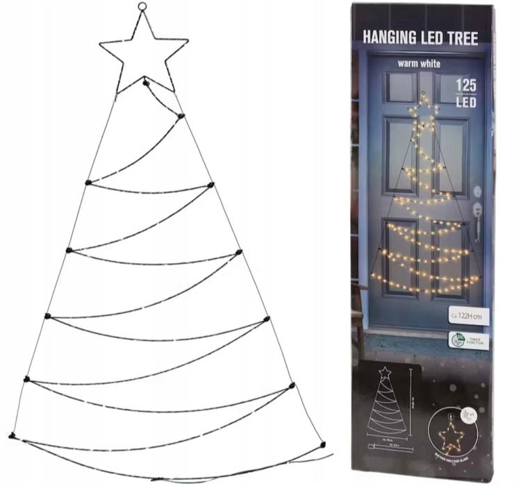 Choinka metalowa led zewnętrzna i wewnętrzna