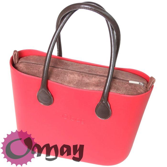 Brązowy organizer do OBAG STANDARD welur elegancki 2 kieszenie OMAY