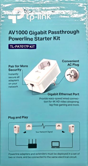 Kit Powerline TP-Link AV1000 Gigabit (TL-PA7017P KIT)