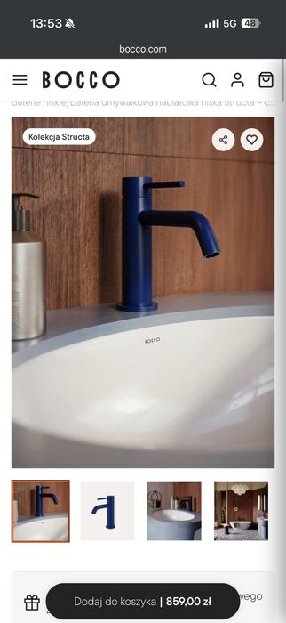 BOCCO Structa Cobalt Blue – nowa bateria umywalkowa nablatowa