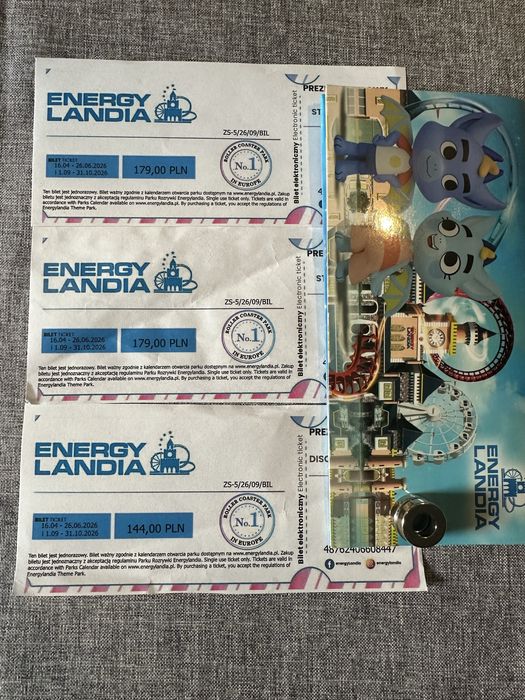 Bilety Energylandia za 50% ceny 2 Normalne + 1 Ulgowy do 31.10.2026r