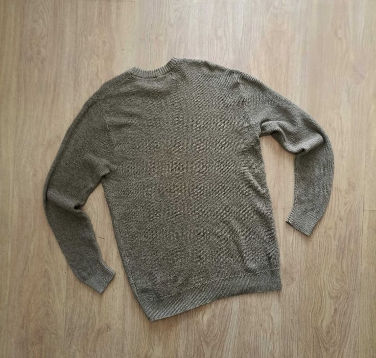 Primark bawełniany sweter basic regular XL khaki oliwkowy