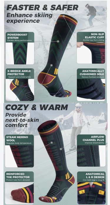 Термоноски из шерсти МЕРИНОСА зимние трекинговые тактические Rahhint