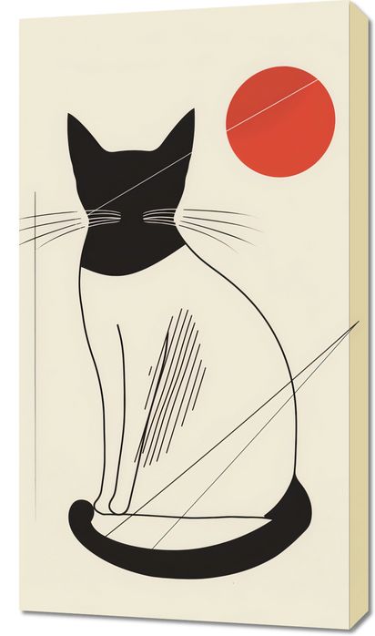 Obraz 50x90cm Czerwony Krąg