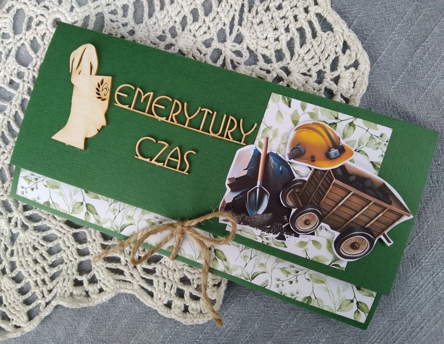 Kartka z okazji przejścia na emeryturę. Kartka dla górnika.