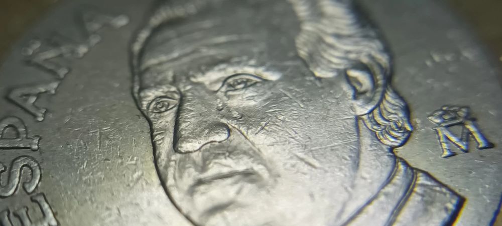 Moeda 1 euro espanha 2014- 3 erros de cunhagem