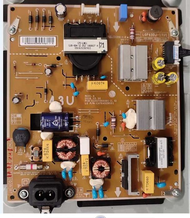 Блок питания телевизора LG 43UK6300PLB.