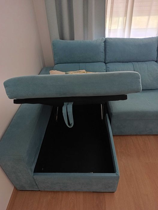 Sofá 3 lugares com chaise longue