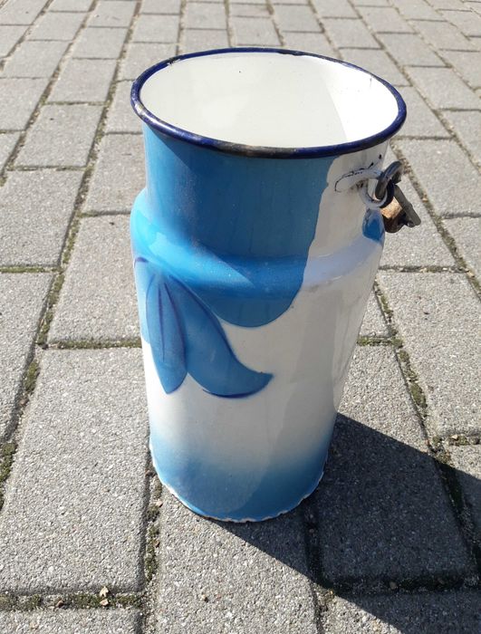 Stara kanka emalia emaliowana z PRL lata 60 70 cena za szt