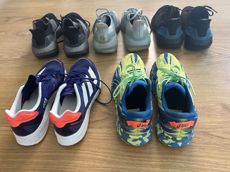 Tenis adidas Ultraboost ; asics; Adizero