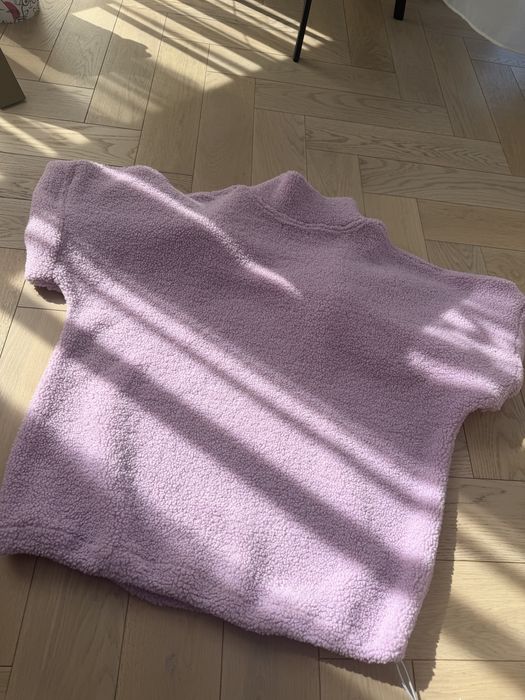 Лілова флісова кофта oversize