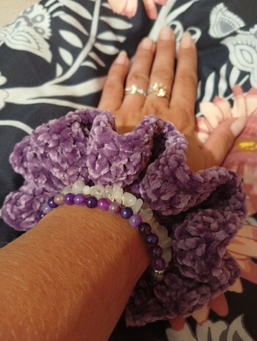 Scrunchie na szydelku