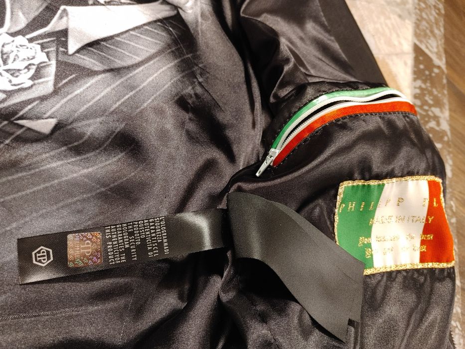 Philipp Plein Kurtka skórzana skóra Nowa